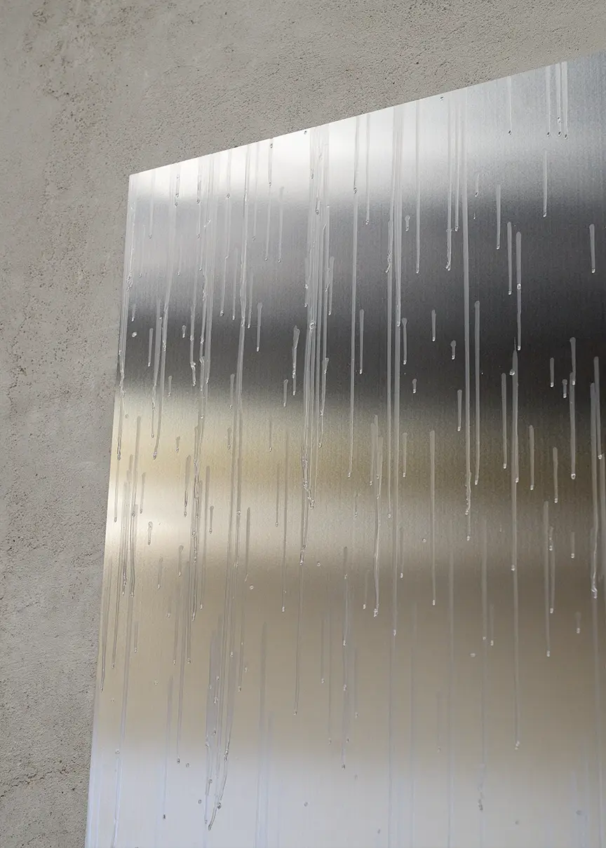 Jennifer Bannert, 7-Day-Forcast, Acrylic on Aluminum, 2023, 200 × 143 cm